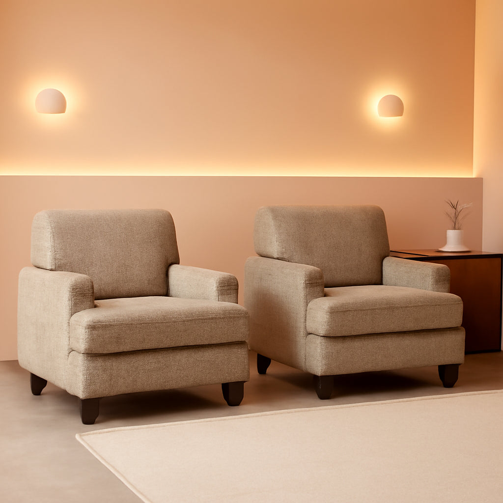 Yellowish Brown Accent Chairs With Armrest Storage