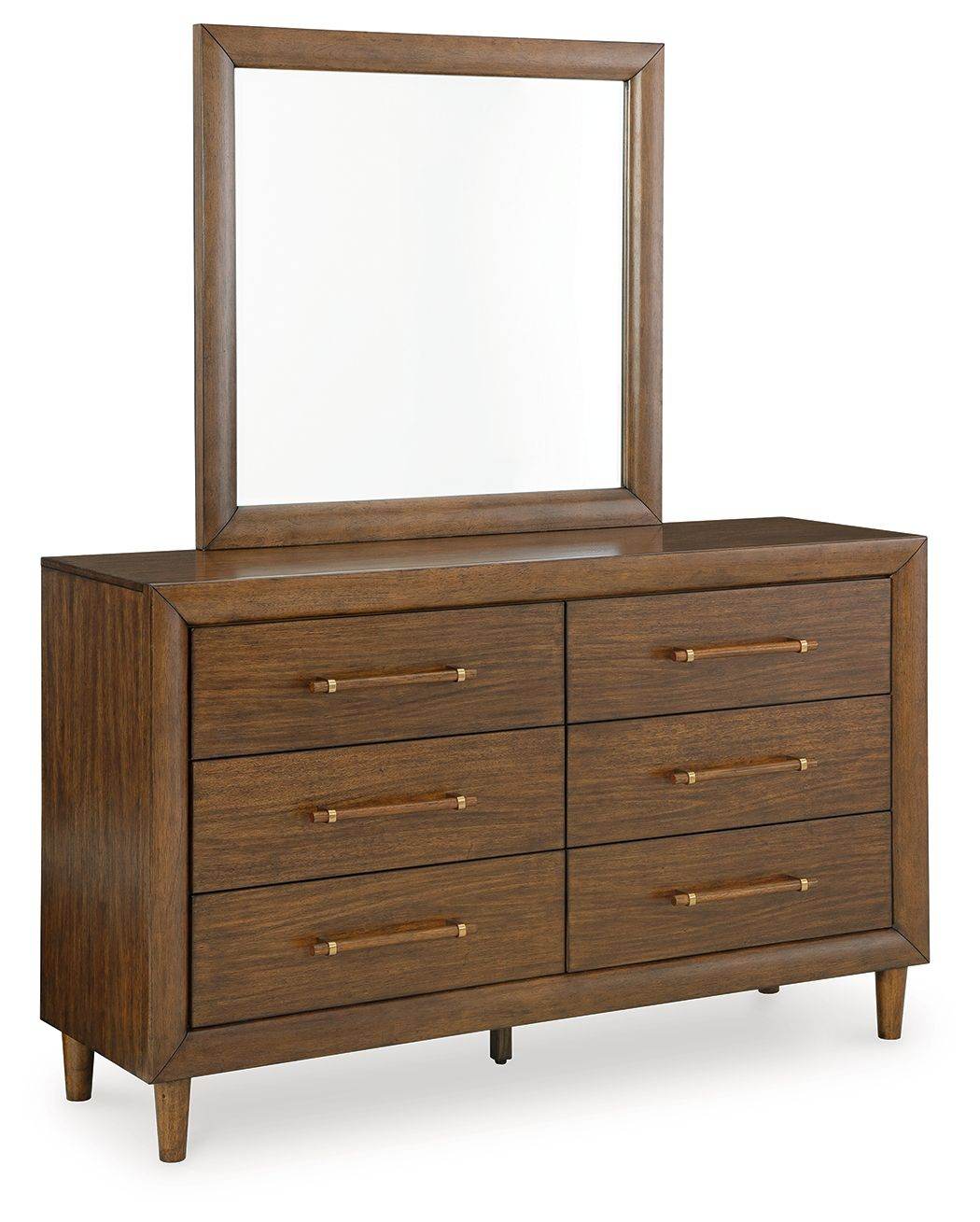 Lyncott - Dresser And Mirror - Brown-0