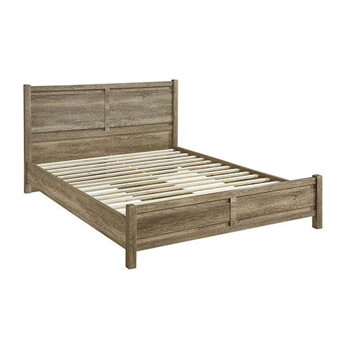 NNEDSZ Pieces Bedroom Suite Natural Wood Like MDF Structure King Size Oak Colour Bed, Bedside Table, Tallboy & Dresser
