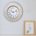 Retro Wall Clock Roman Numerals Round Battery Wall Clocks ~ 5156-0