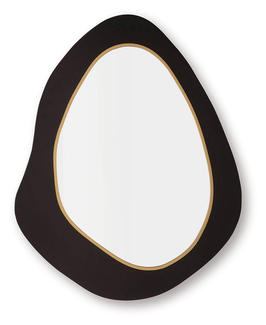 Kierlock - Accent Mirror - Black / Gold Finish-0