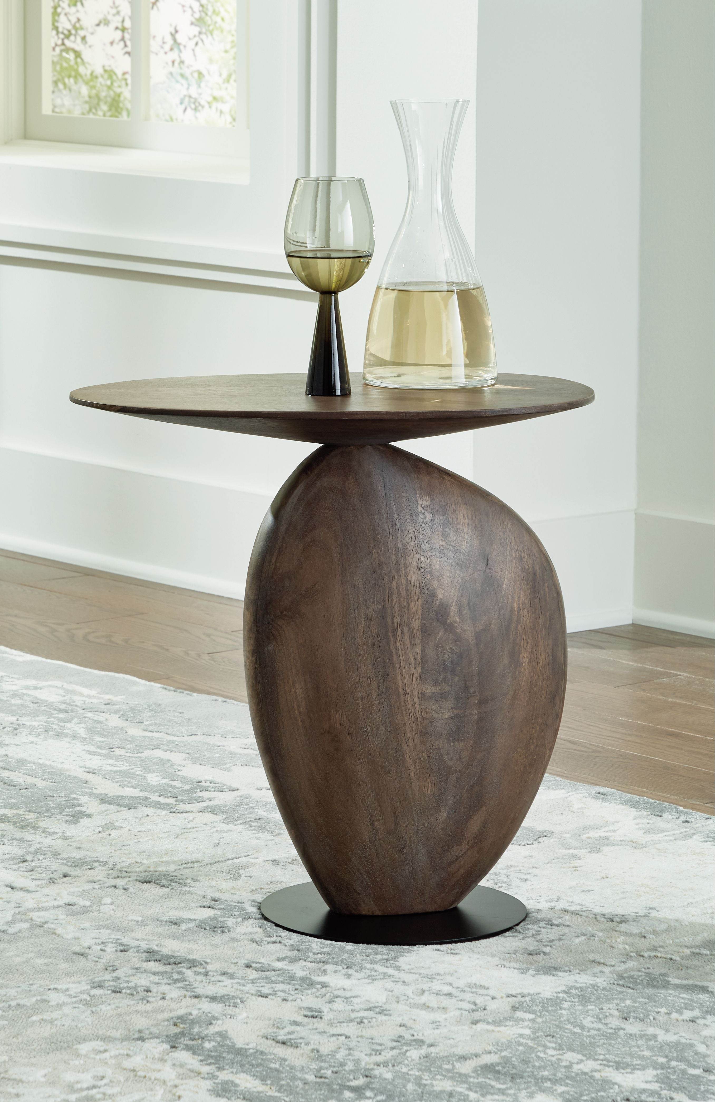 Cormmet - Accent Table - Brown / Black-1