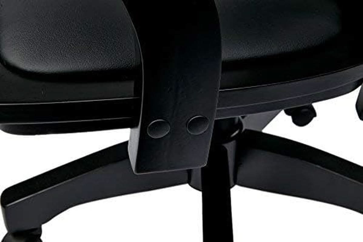 Deluxe Wood Banker Desk Chair Black Adjustable Height Tilt-4