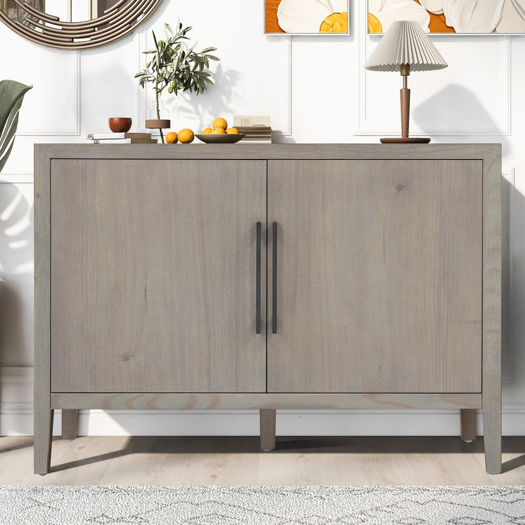 USTYLE Pine Storage Cabinet