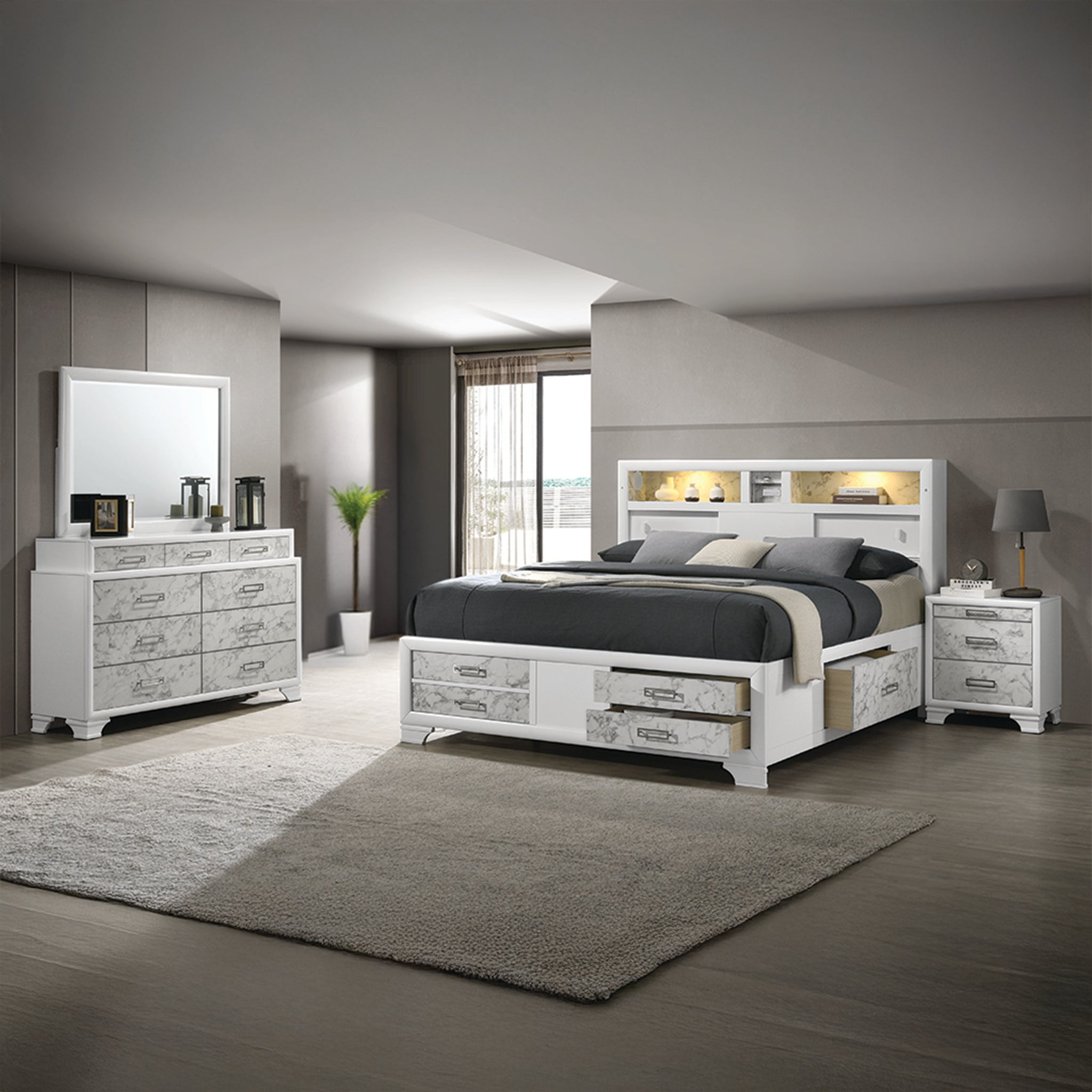 Soul Modern style full 4PC bedroom set