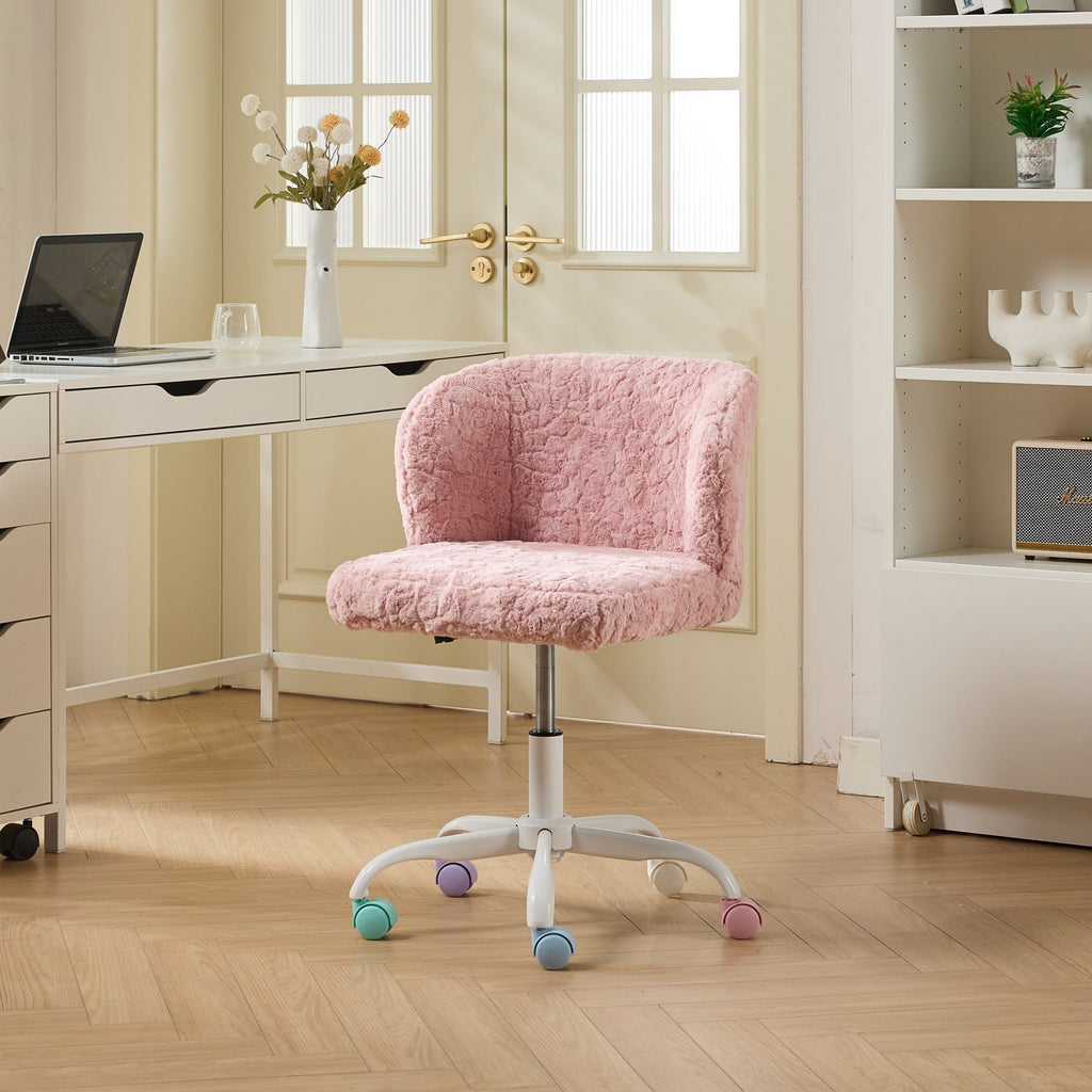 Artificial Faux Rabbit Home Office Chair