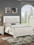 Contemporary Style 1pc Queen Size Upholstered Headboard And Footboard Built In LED Lights Bedroom Furniture