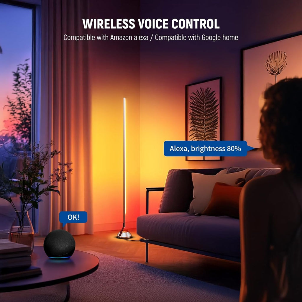 Smart RGBW Floor Lamp Includes 1500 Lumen AppControl