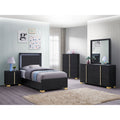 Black 5-piece Twin Bedroom Set