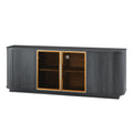 Black Particleboard Accent Cabinet