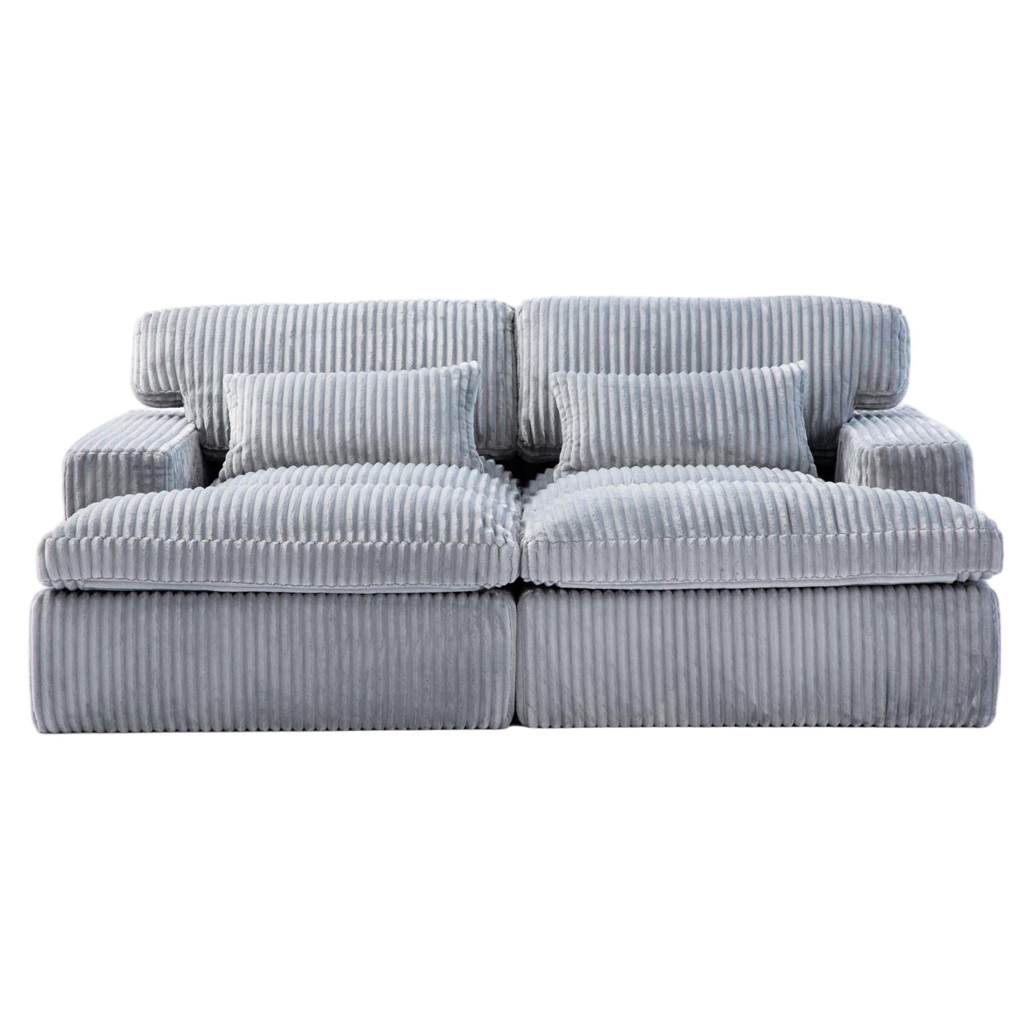 Grey Double Chaise Lounge Chair
