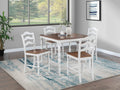 5 Piece Counter-Height Dining Set with Oak Top Table and 4 Ladder Back Chairs