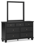 Lanolee - Dresser And Mirror - Black-0