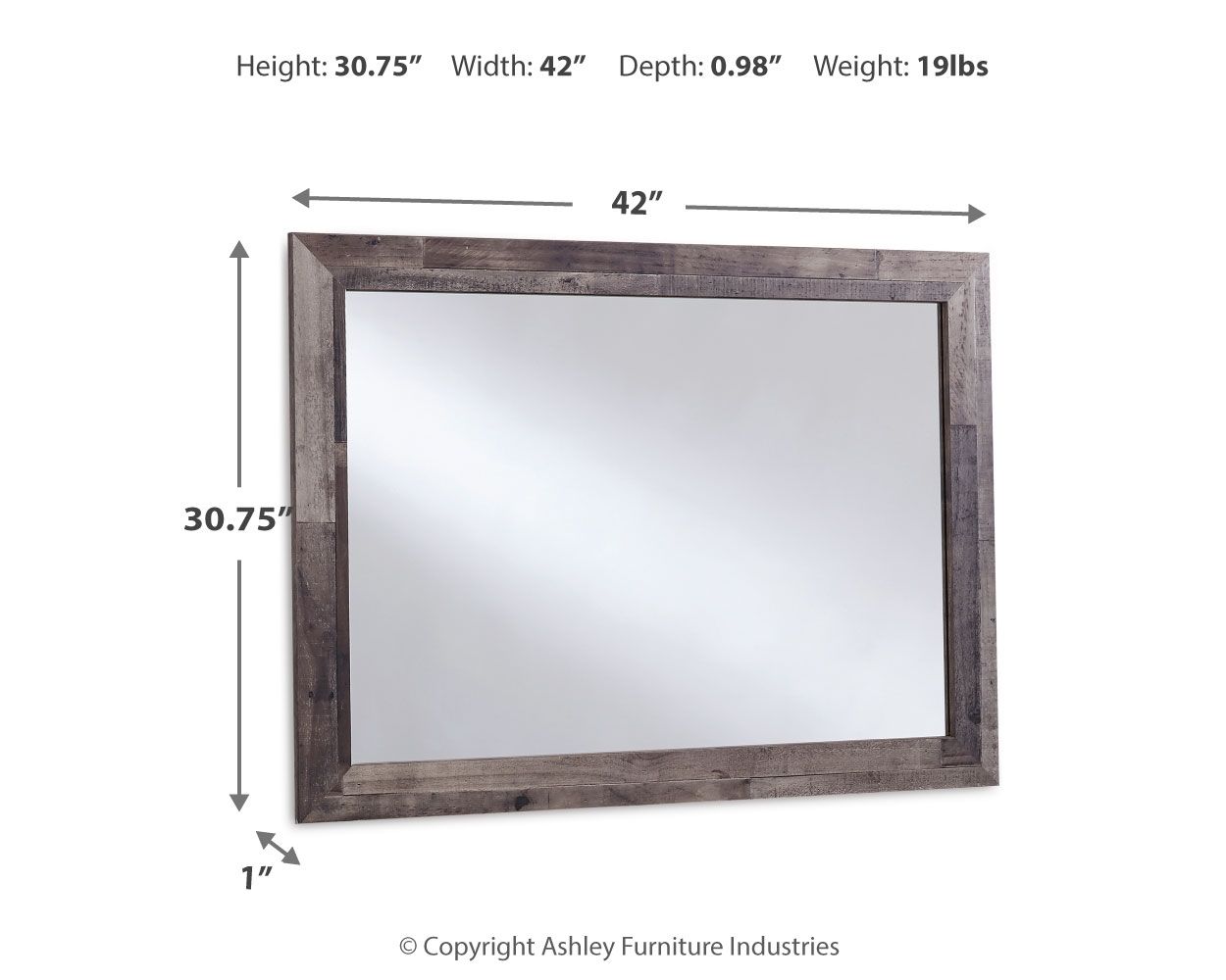 Derekson - Bedroom Mirror - Multi Gray-1