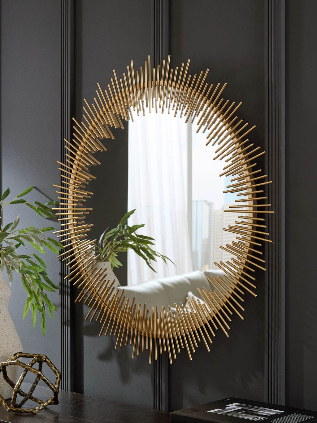 Wainport - Accent Mirror - Gold Finish-1
