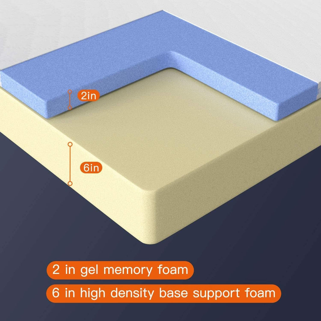 Gel Memory Foam Twin Mattress for Cool Sleep-1