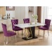 Nikki Collection Modern, High-end Tufted Solid Wood Contemporary Velvet Upholstered Dining Chair with Chrome Stainless Steel Plating Legs,Nailhead Trim,Set of 2,Purple and Chrome, SW1701PP