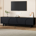 ON-TREND Graceful Arch Cabinets Minimalist Entertainment Center