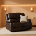 Brown Recliner Loveseat Modern Living Room Furniture-0