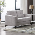 Carlotta Light Gray Fabric Loveseat