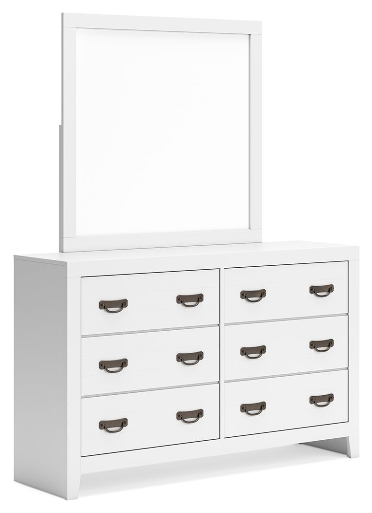 Binterglen - Dresser And Mirror - White-0