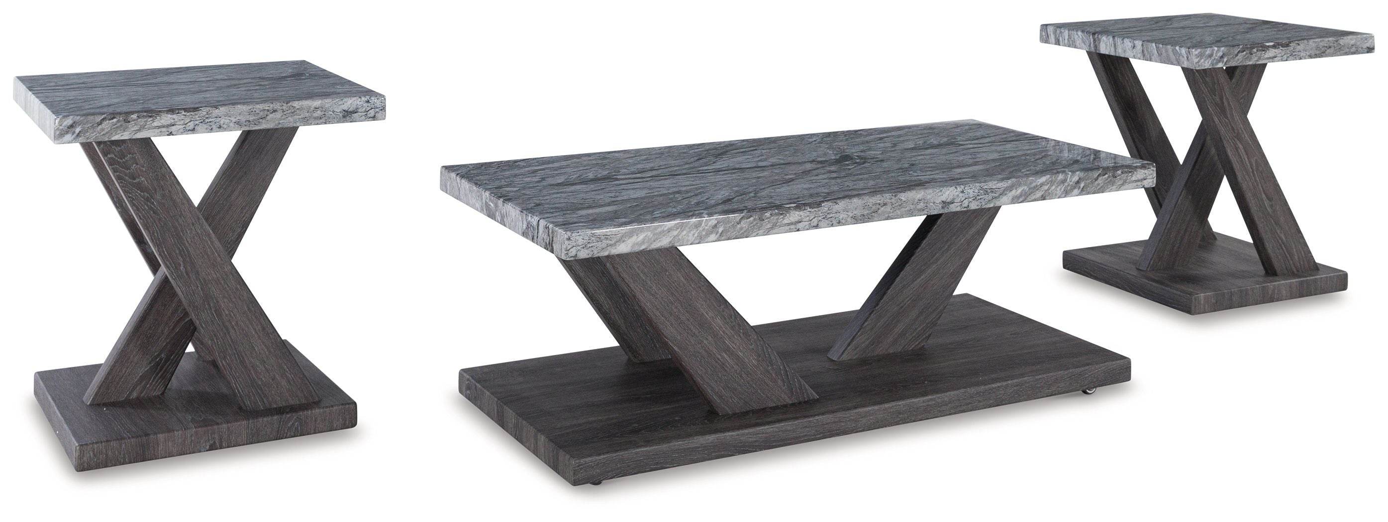 Bensonale - Occasional Table Set (Set of 3) - Brown / Gray-0