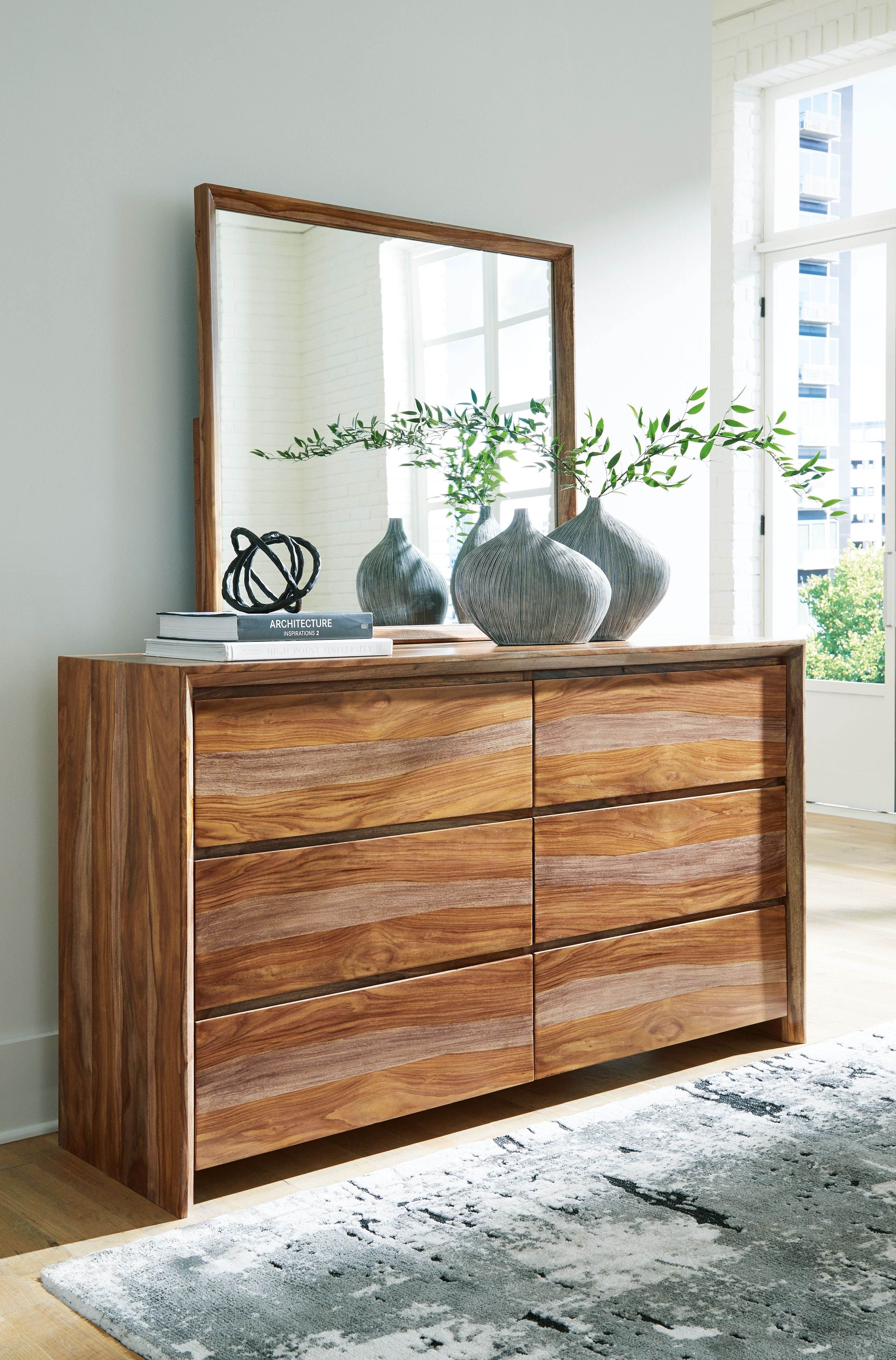 Dressonni - Dresser And Mirror - Brown-1