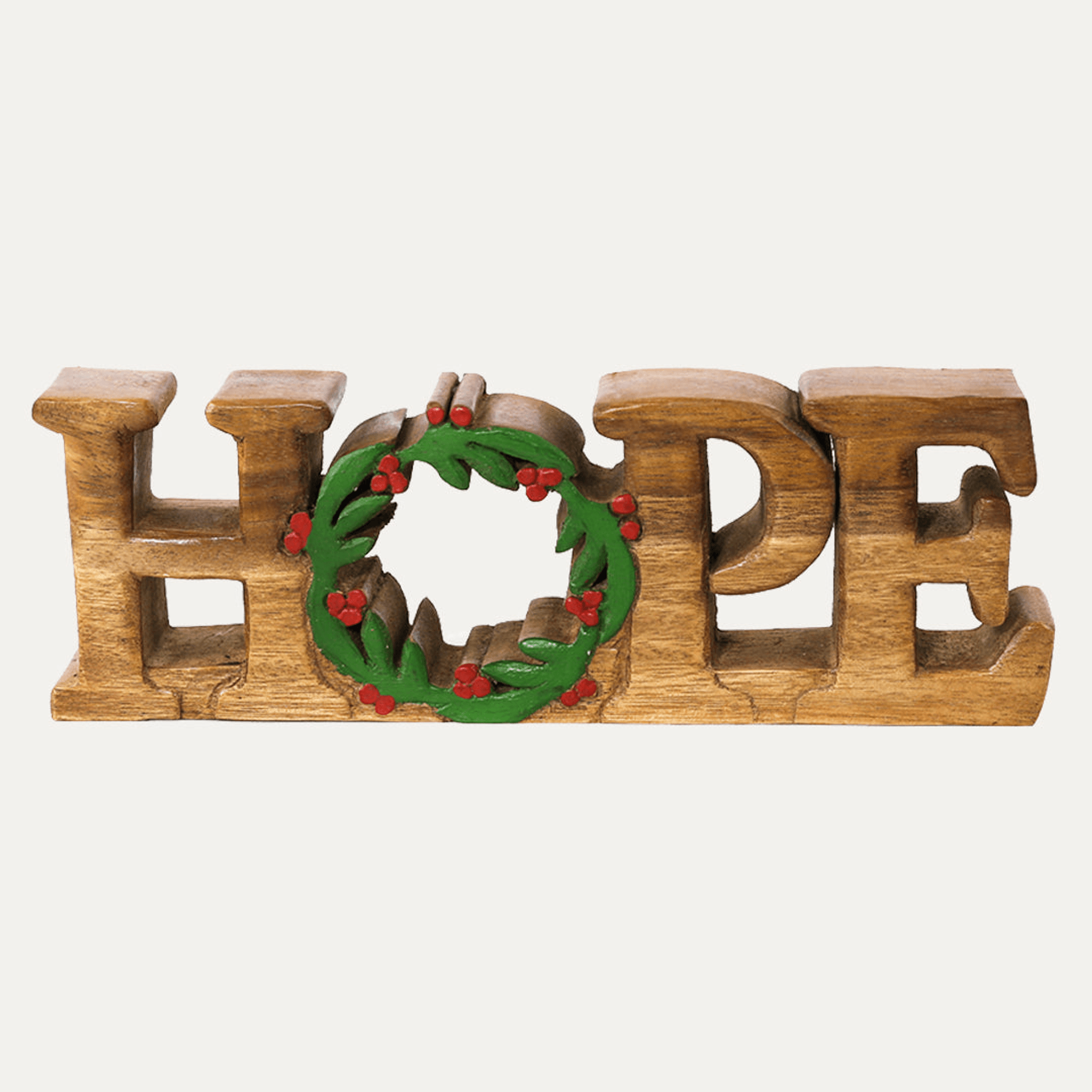 Handcrafted Acacia Wood Heart Sculpture-50