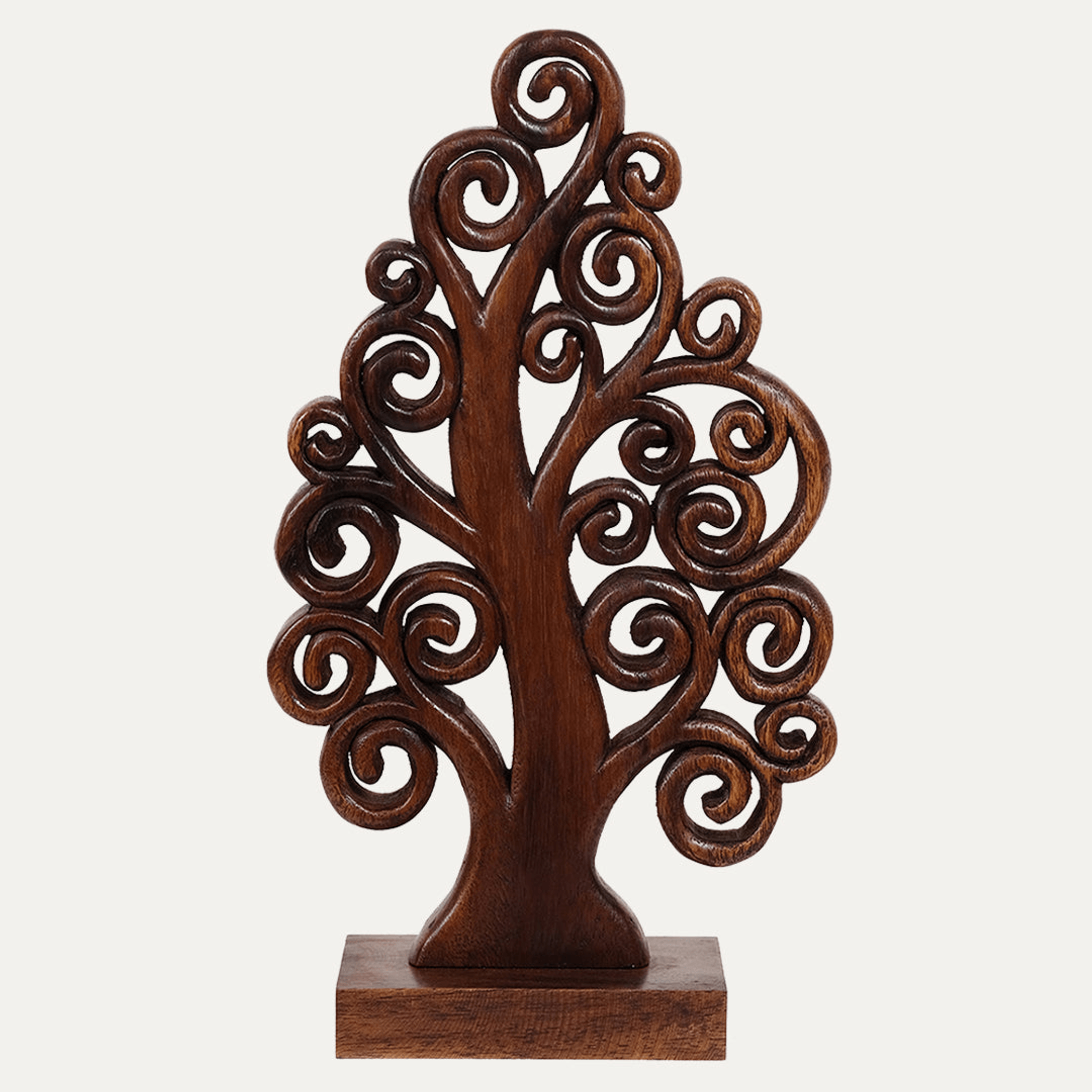 Handcrafted Acacia Wood Heart Sculpture-29