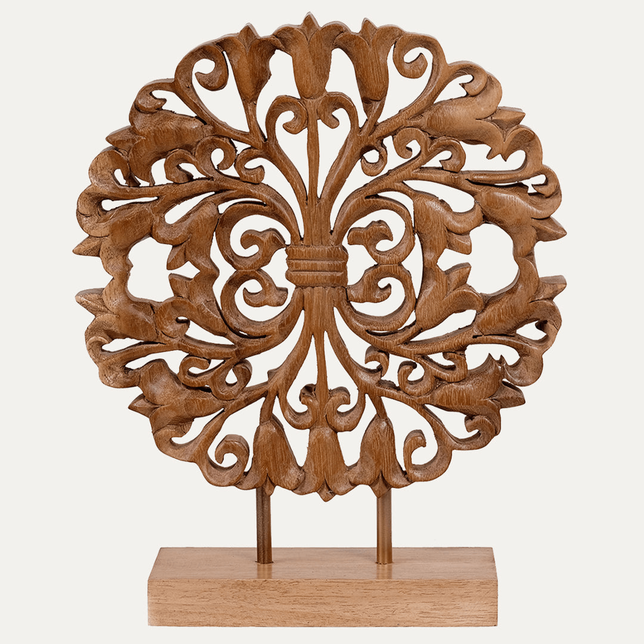 Handcrafted Acacia Wood Heart Sculpture-63