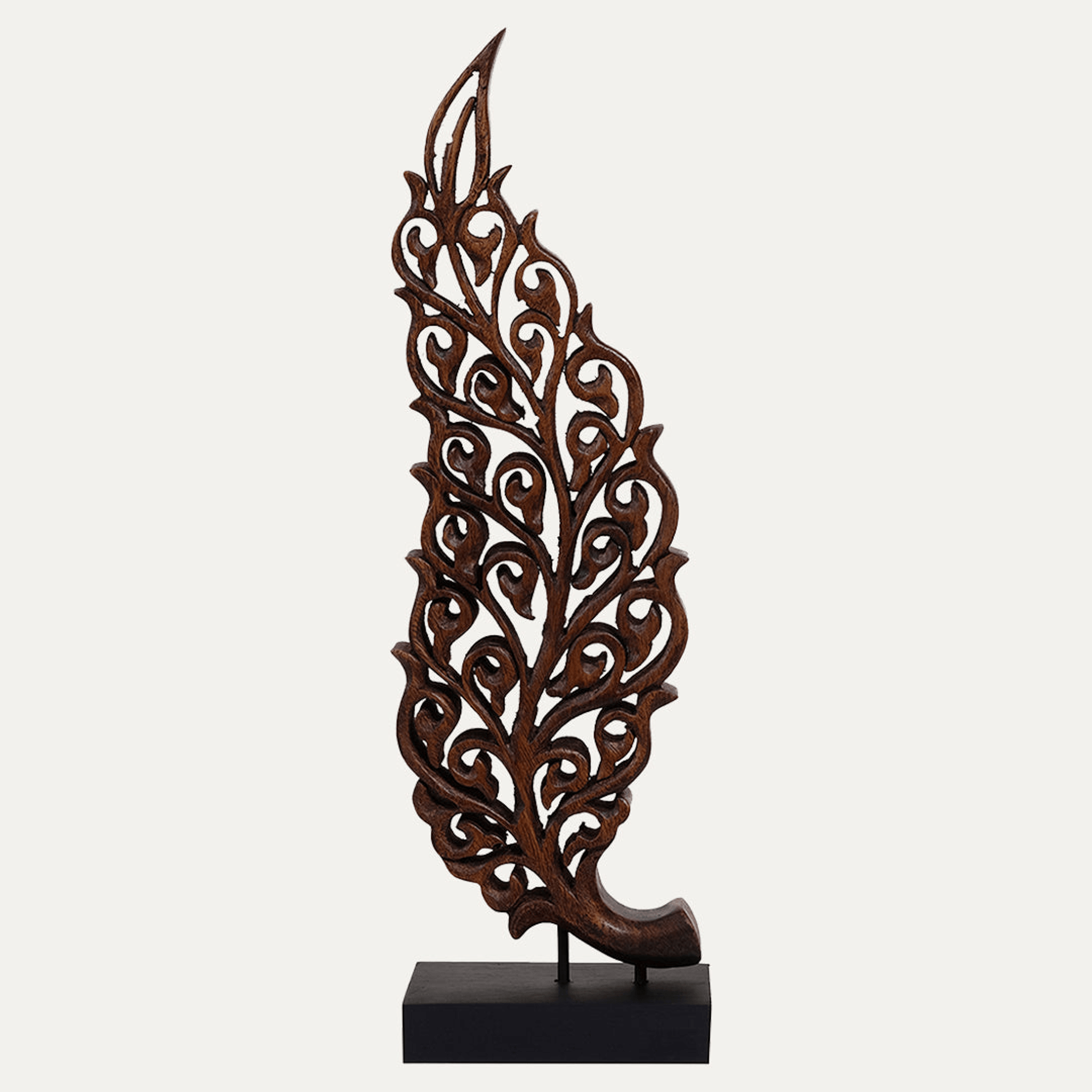 Handcrafted Acacia Wood Heart Sculpture-43