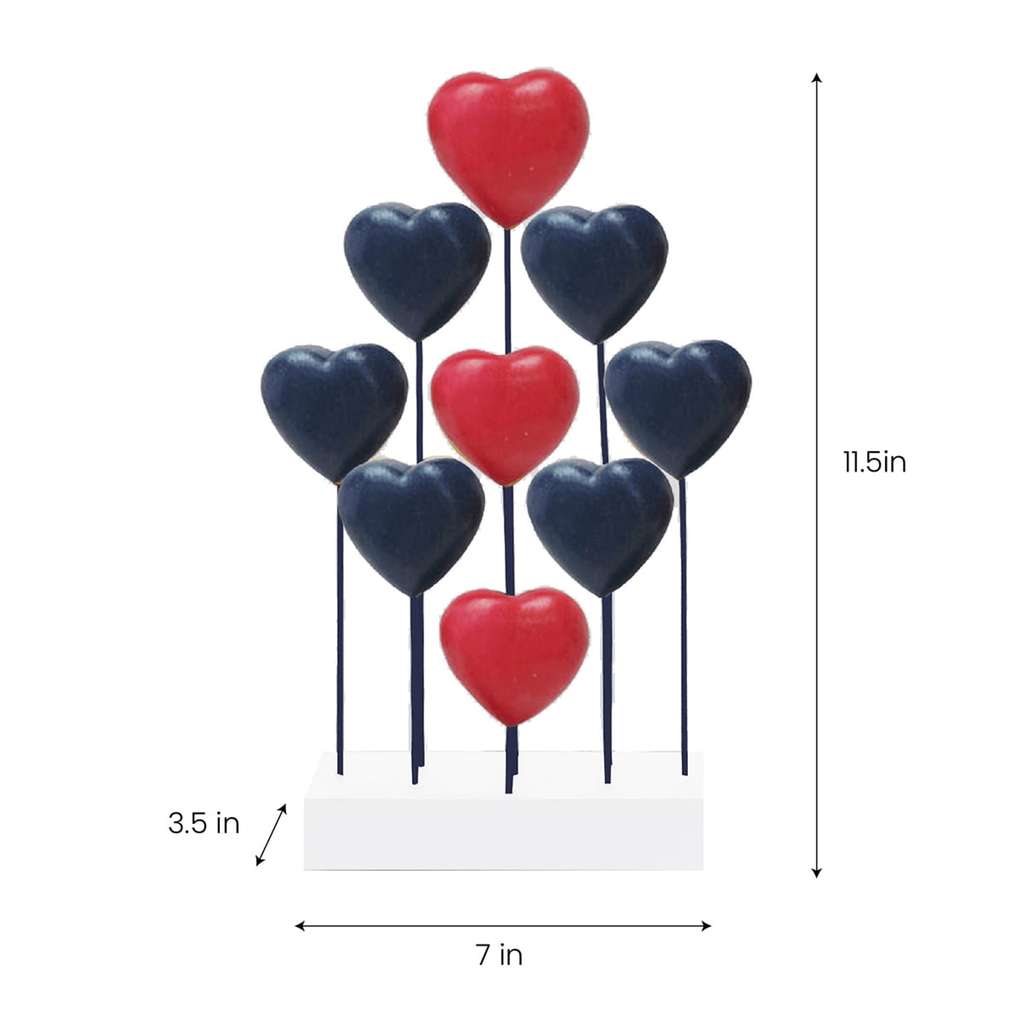 Handcrafted Acacia Wood Heart Sculpture-3