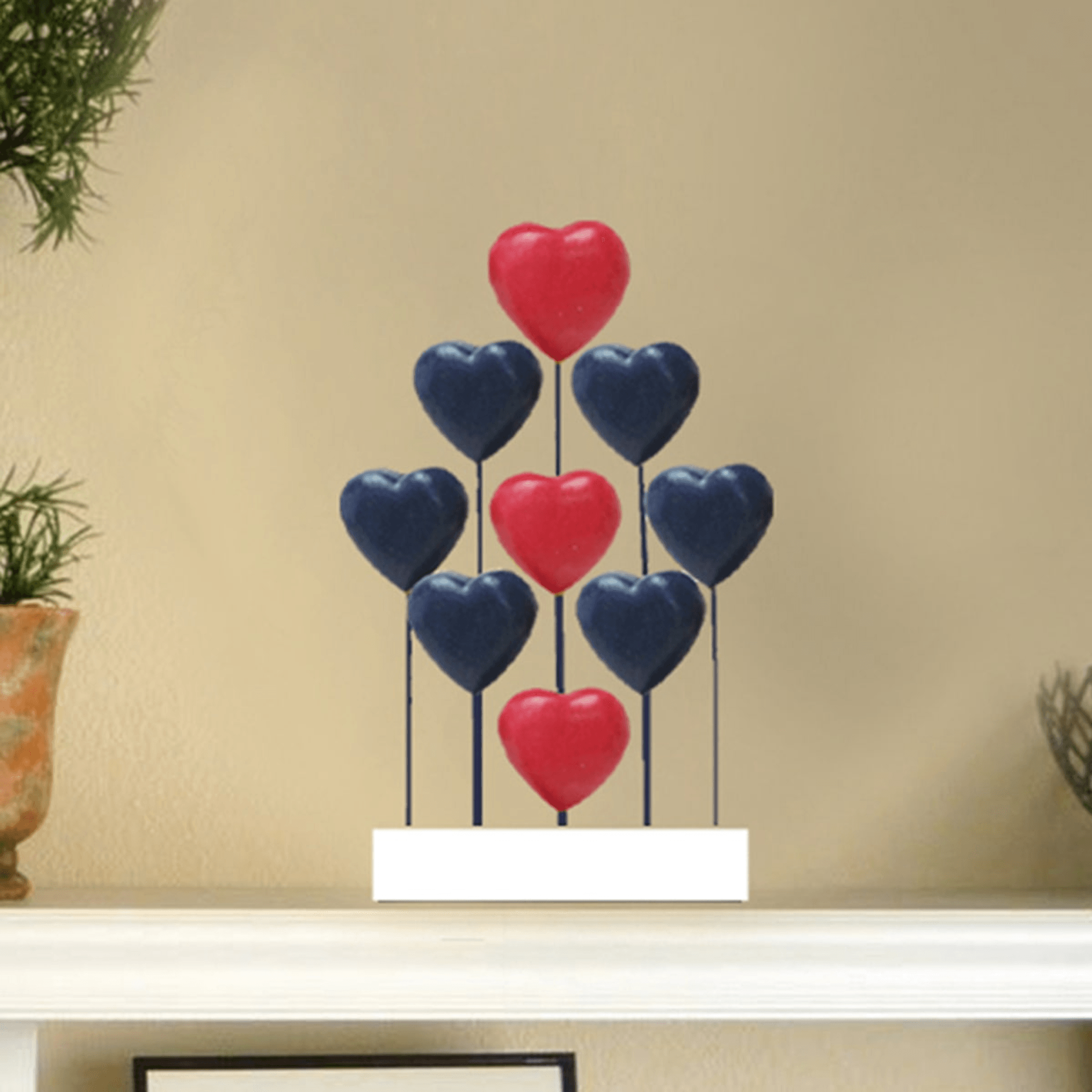 Handcrafted Acacia Wood Heart Sculpture-4