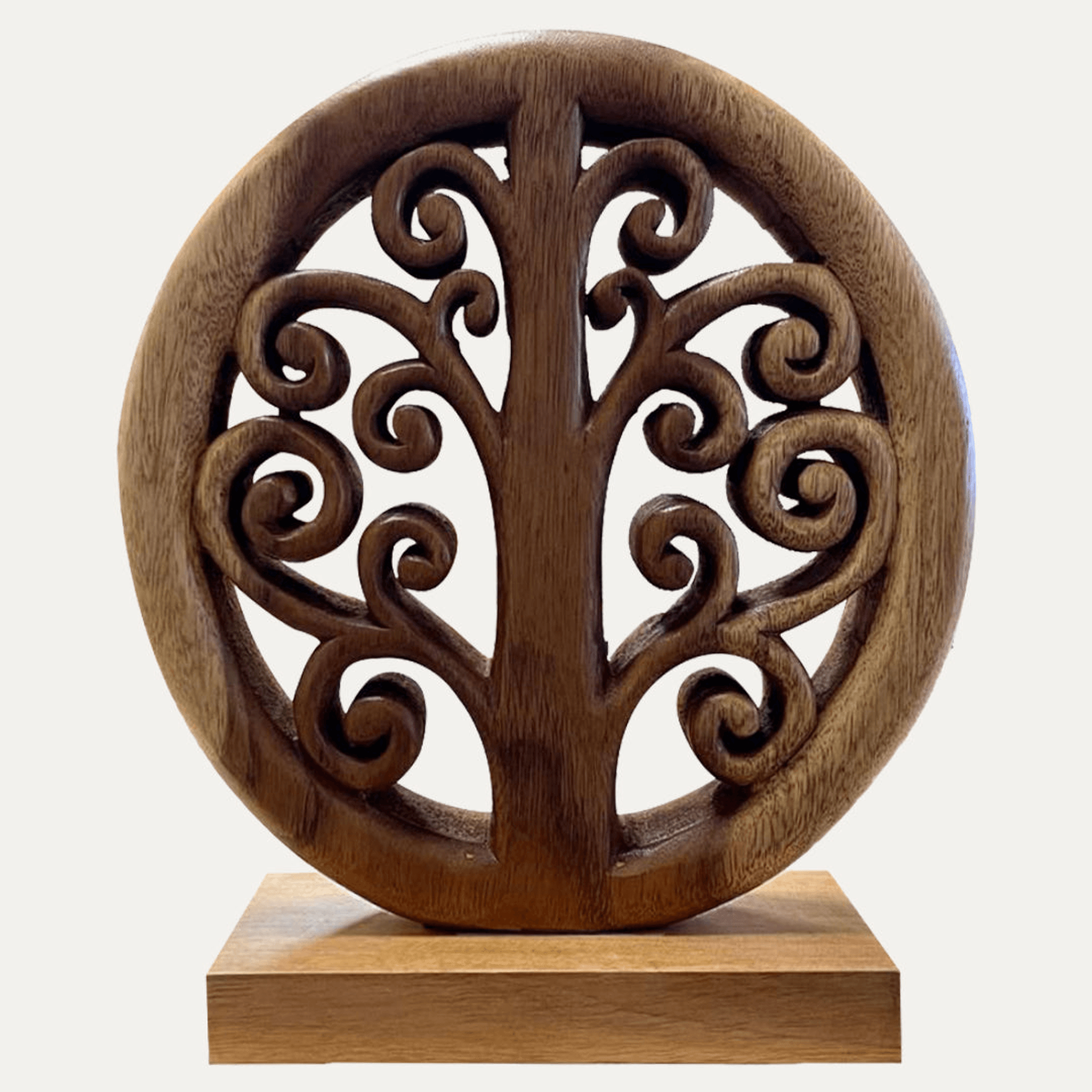 Handcrafted Acacia Wood Heart Sculpture-31