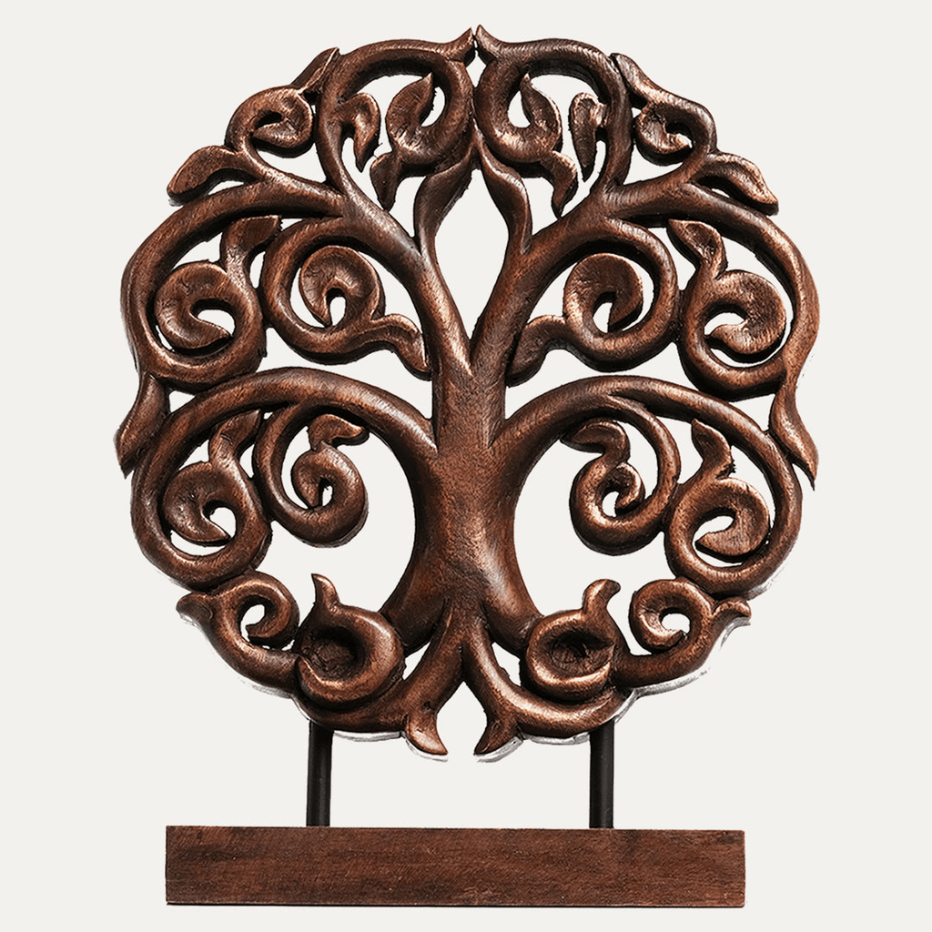 Handcrafted Acacia Wood Heart Sculpture-62