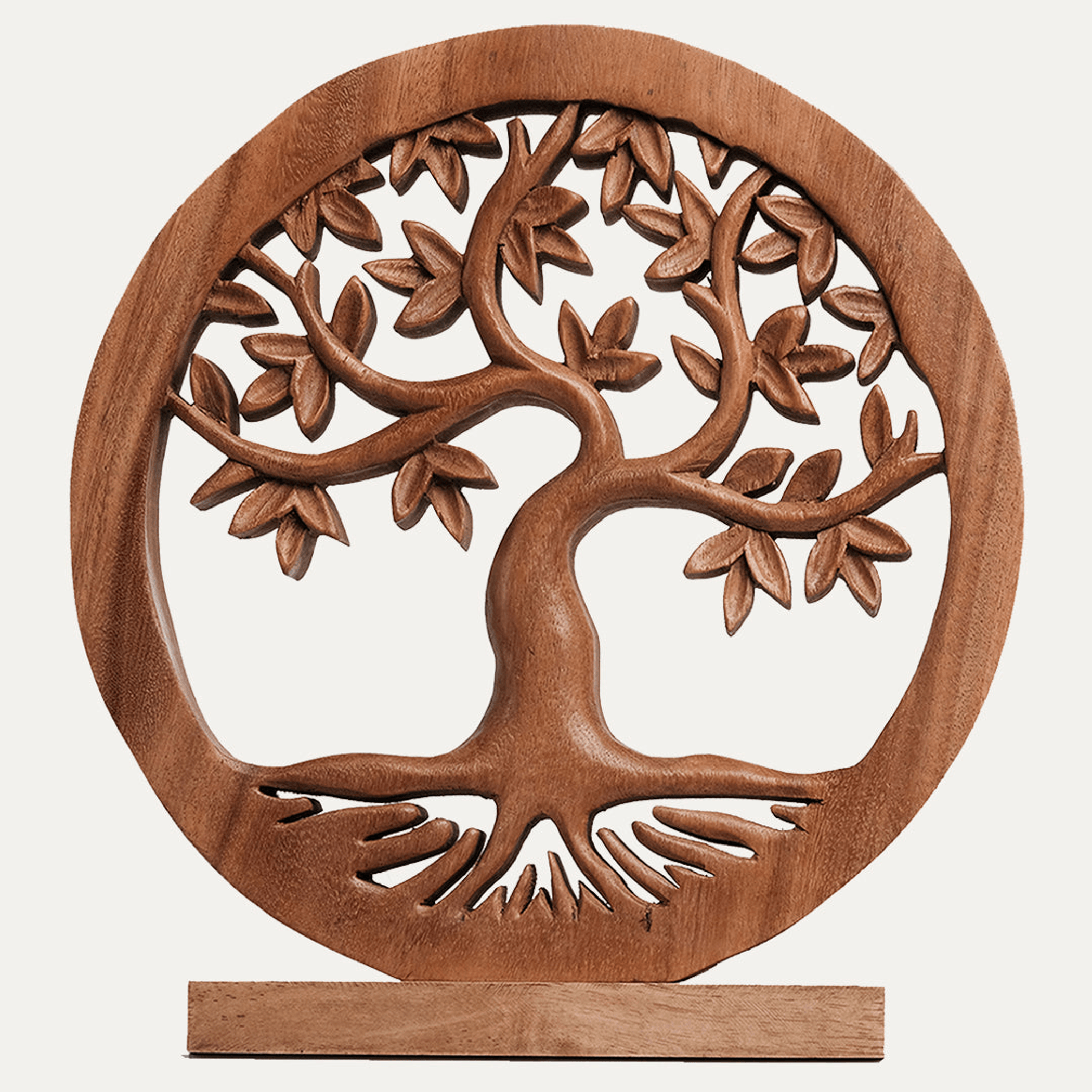Handcrafted Acacia Wood Heart Sculpture-41