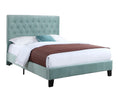 Blue Cal King Upholstered Bed