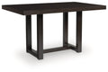 Neymorton - Rectangular Dining Room Counter Table - Dark Grayish Brown-0