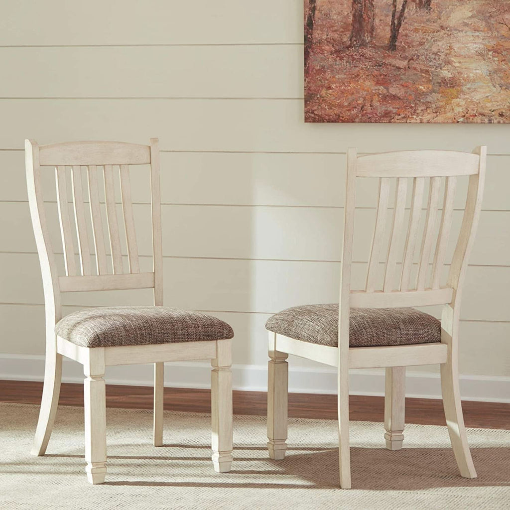 20 Inch Upholstered Dining Chair Antique White Set Of 2-1