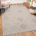 LOOM & LUXE Collection 5X7 Cream /Trellis Indoor Area Rug