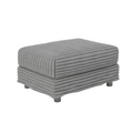 Plush Corduroy Ottoman to Combine with 2 Seater Sofa, 3 Seater Sofa and 4 Seater Sofa, Suitable for Living Rooms, Apartments, Offices, Grey(Old SKU:W1885P336067)