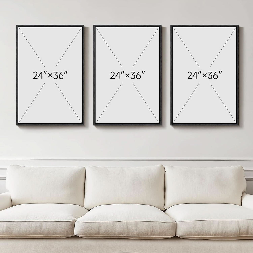 Premium Framed 3D Textured Wall Art 24x36 Inches Wide-3