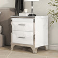 White Metal Nightstand