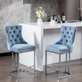 Light Blue Counter Height Bar Stools Set of 2