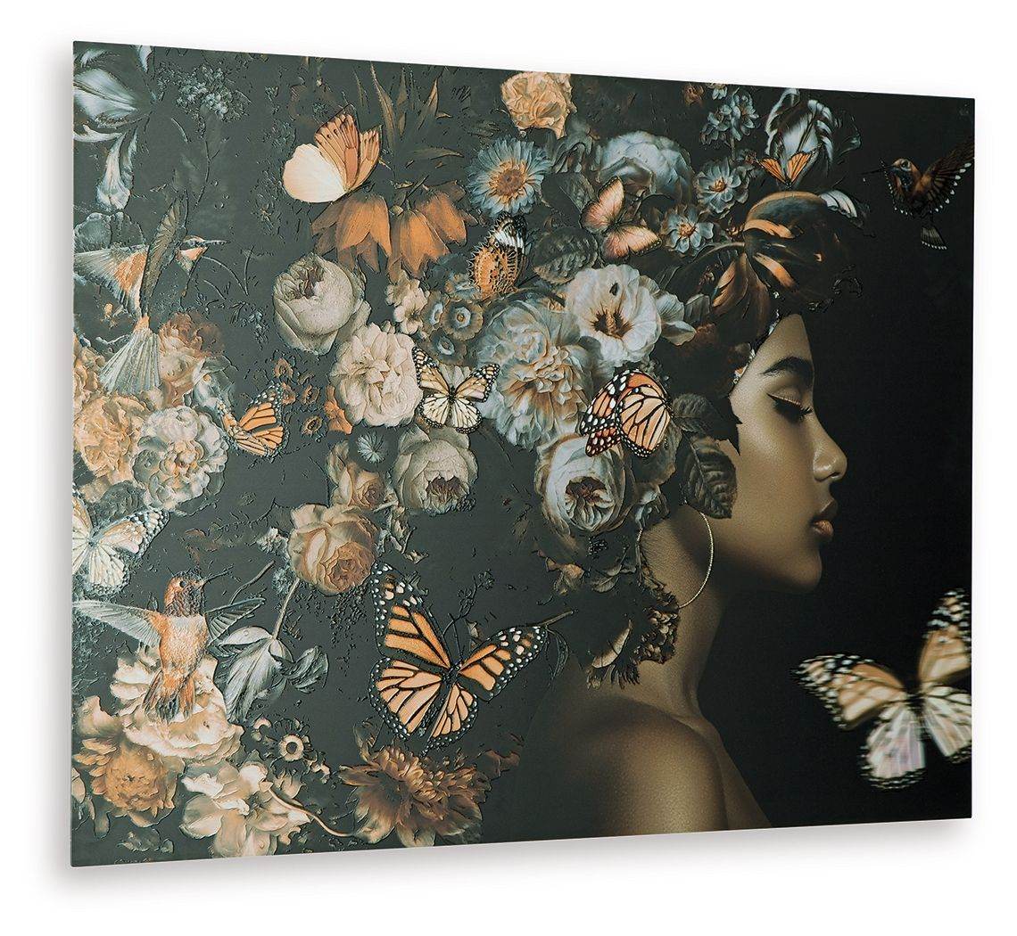 Valfer - Wall Art - Orange / Black / White-2