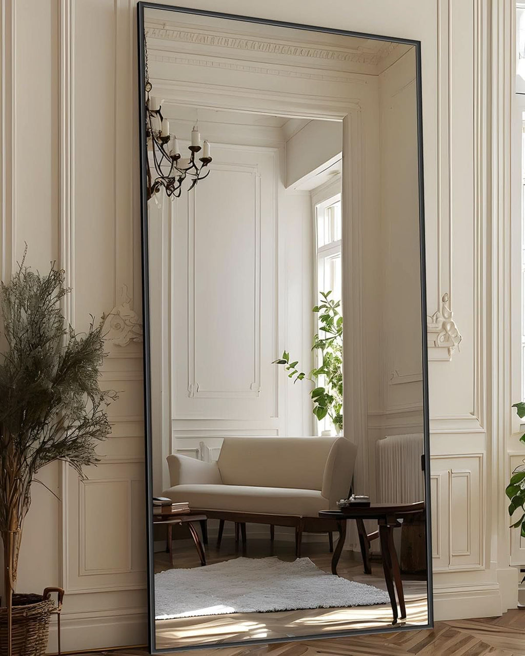 71x28 Inch Black Full Length Floor Mirror For Bedroom-3