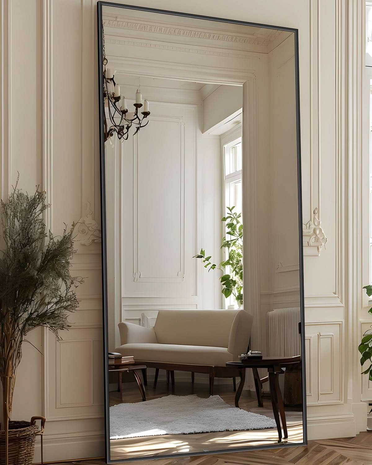 71x28 Inch Black Full Length Floor Mirror For Bedroom-3