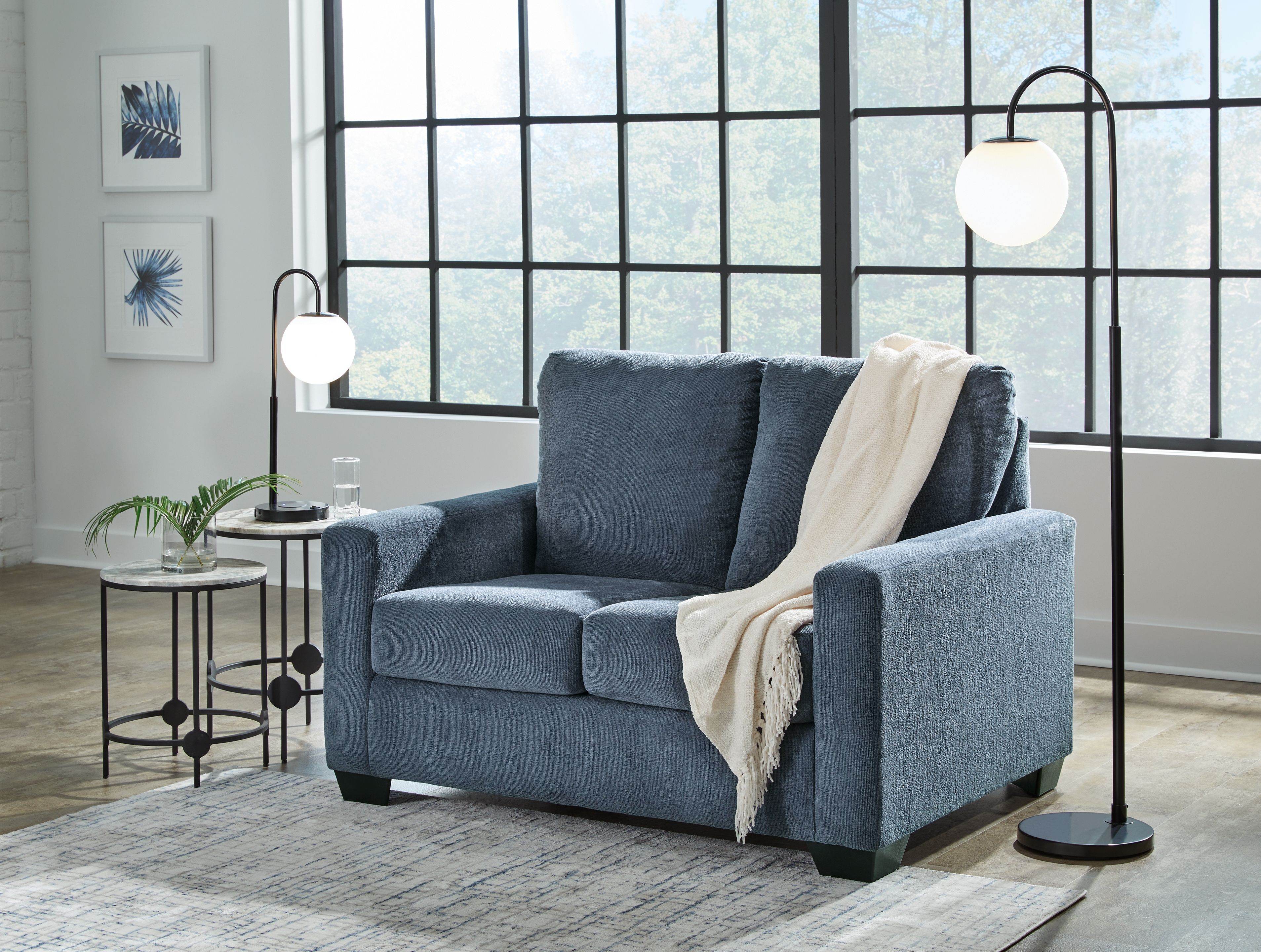 Rannis - Twin Sofa Sleeper - Fabric - Navy-1
