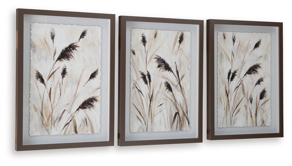 Honslow - Wall Art Set (Set of 3) - Brown / Black / White-1