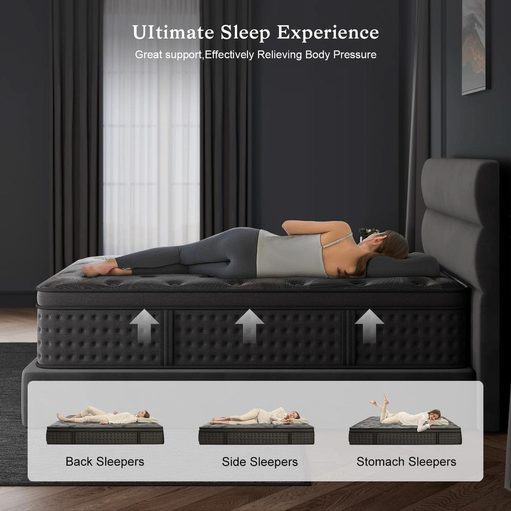 Queen 12 Inches Hybrid Memory foam Mattress CertipurUS-3